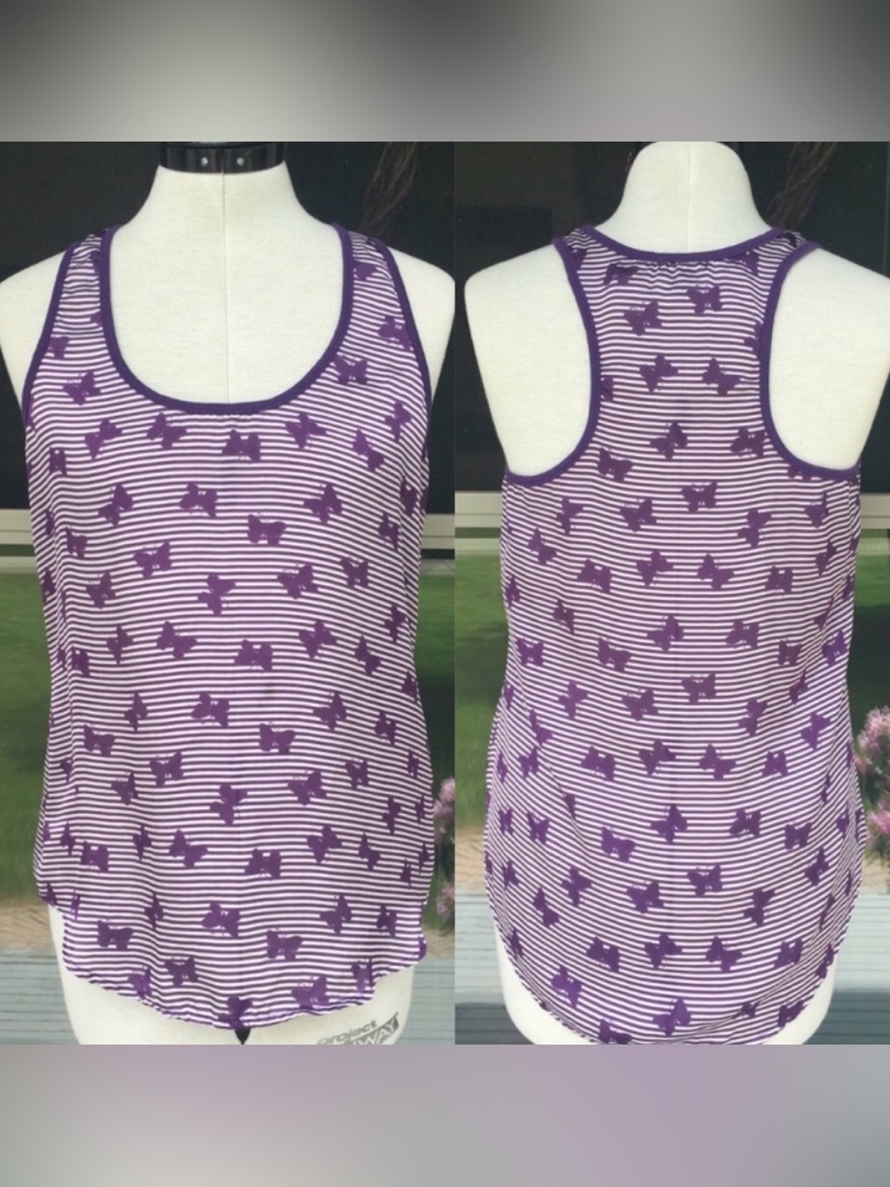 Lily White Butterfly Satin Tank Top ⭐️